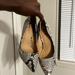 JustFab snakeskin heels